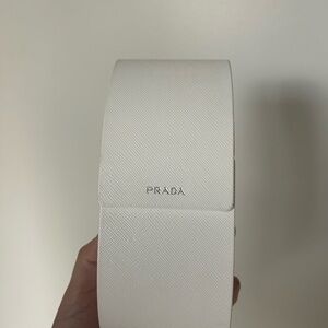Prada Cream Saffiano Leather Sunglasses Pouch